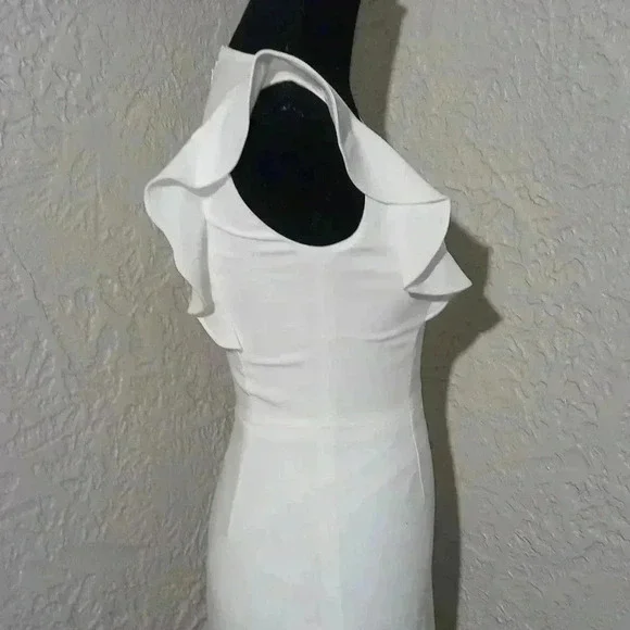 FRENCH CONNECTION Whisper Ruffled V-Neck Mini Dress sz 4 - Picture 5 of 8